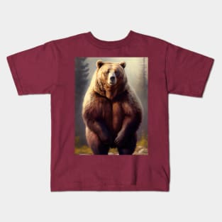 American Grizzly Bear Kids T-Shirt